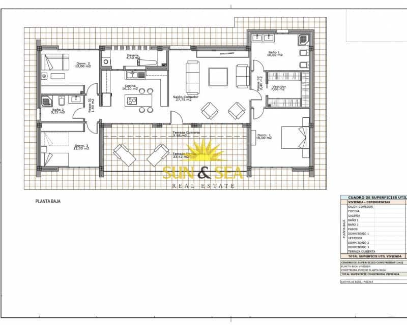 3 soveværelse Villa til salg i Pinoso med swimmingpool - € 398.000 (Ref: 7992211)