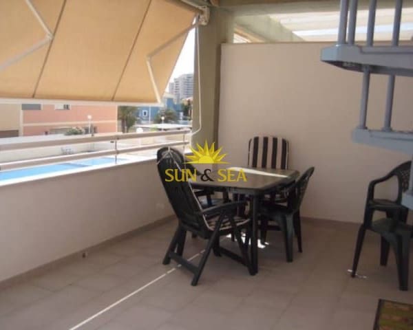 1 sovrum Lägenhet att hyra i La Manga del Mar Menor med pool garage - 600 € (Ref: 8789122)