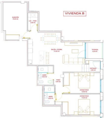 2 bedroom Flat for sale in Boiro - € 190,000 (Ref: 9436938)