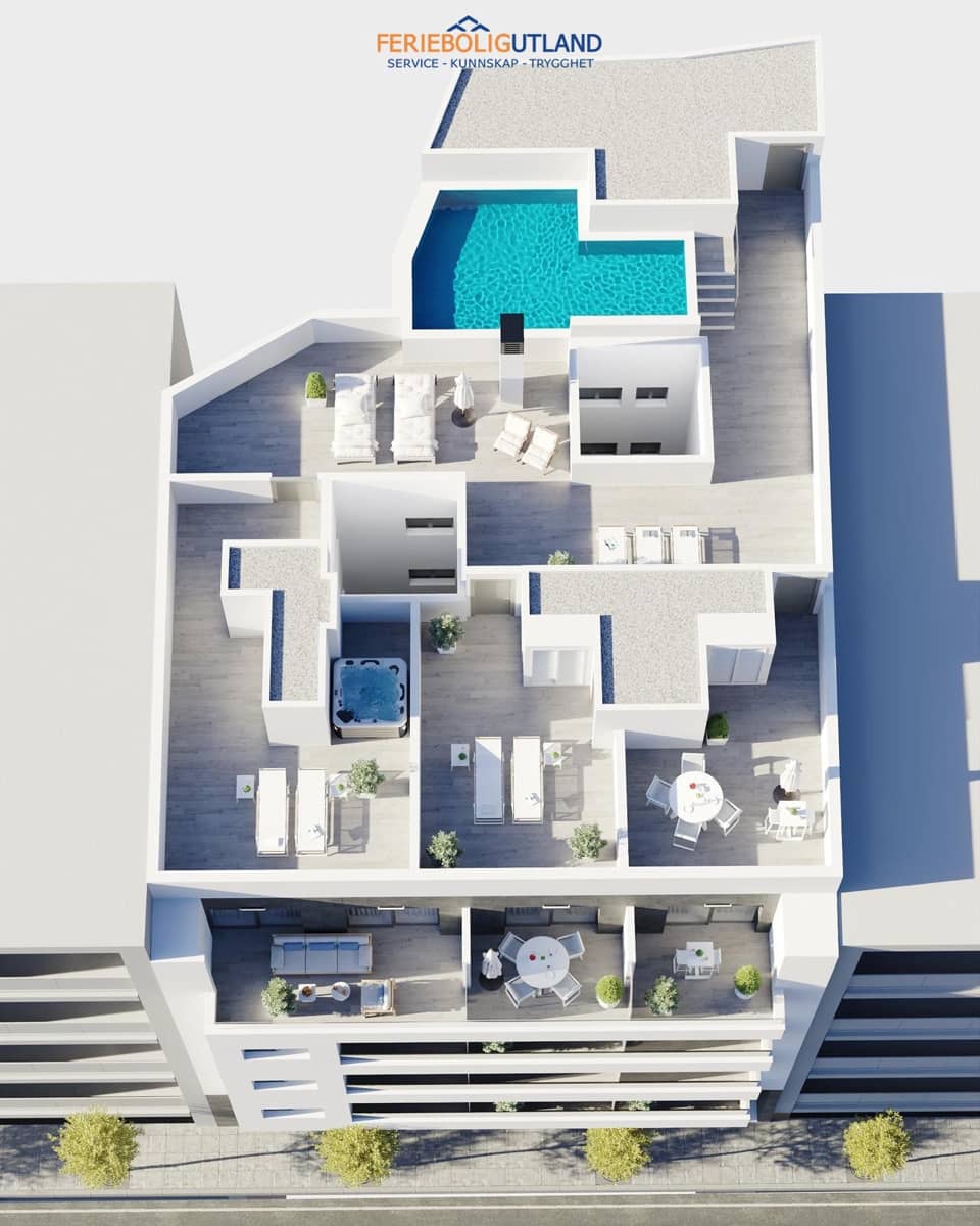 3 soverom Penthouse til salgs i Torrevieja med svømmebasseng garasje - € 469 000 (Ref: 10006901)