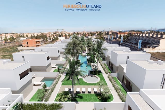 3 makuuhuone Omakotitalo myytävänä paikassa Las Lomas de Rame - Bahía Bella, Los Alcázares mukana uima-altaan 
autotalli - 320 000 € (Ref: 10062355)