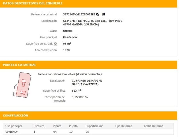 4 sovrum Lägenhet till salu i Gandia - 59 500 € (Ref: 9427641)