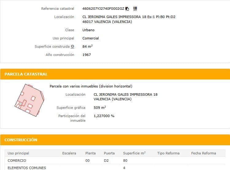 1 Zimmer Firma/Unternehmen zu verkaufen in Valencia Stadt - 138.900 € (Ref: 9427655)