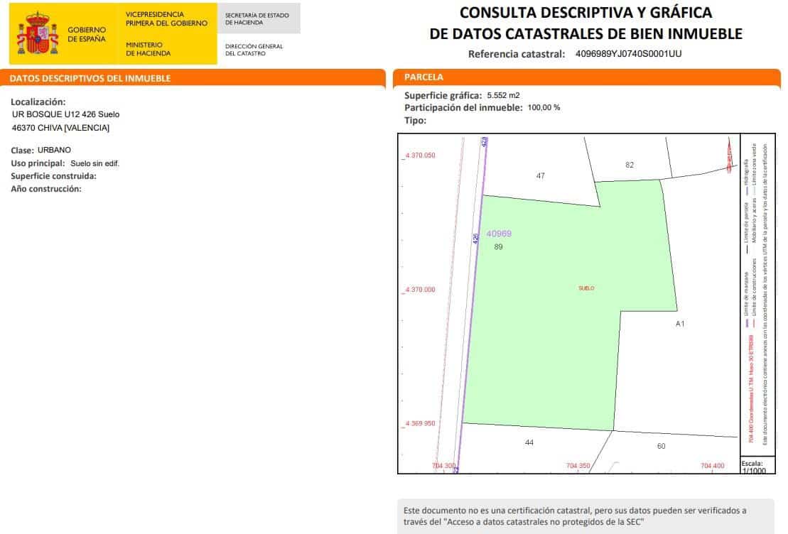 Mark till salu i Chiva - 253 000 € (Ref: 9427668)