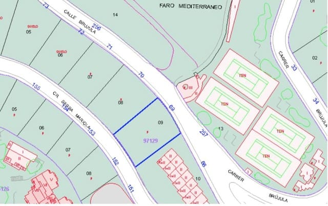 Rakentamaton maa myytävänä paikassa Faro de Cullera, Cullera - 322 000 € (Ref: 9427692)