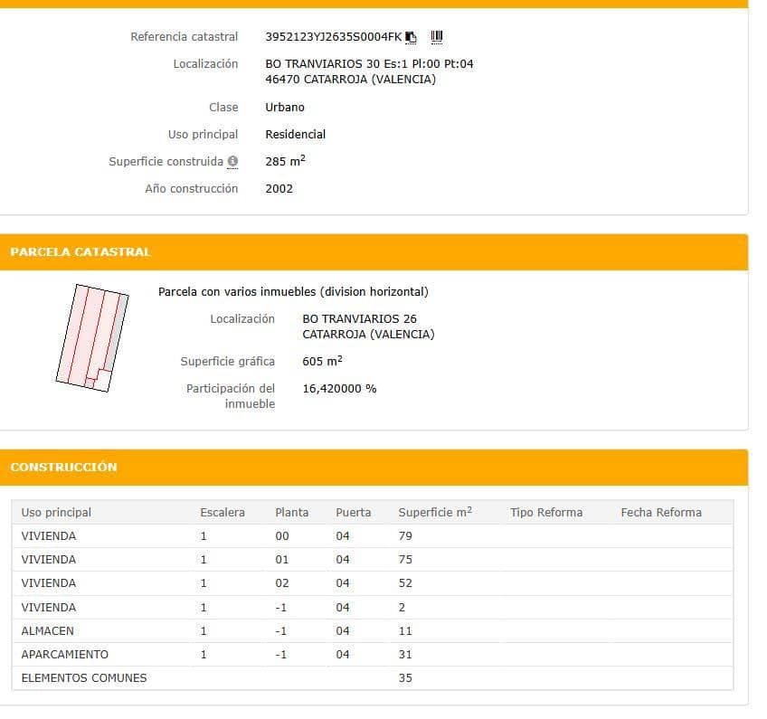 Chalet de 4 habitaciones en Catarroja en venta con garaje - 262.500 € (Ref: 9427700)