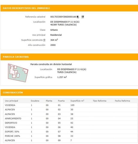 5 sovrum Villa till salu i Turís - 103 000 € (Ref: 9427767)