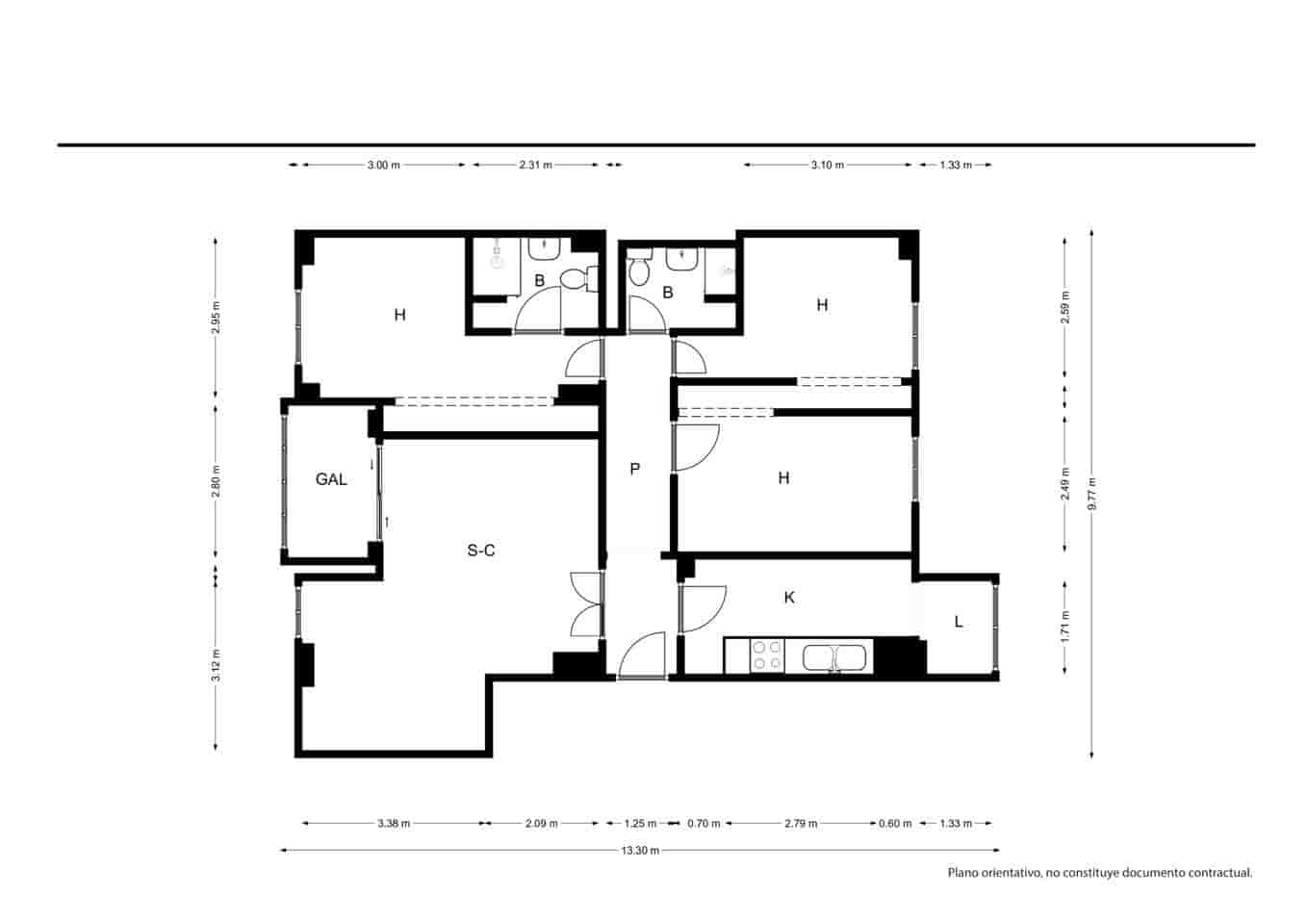 3 bedroom Flat for sale in Valencia city - € 385,000 (Ref: 9528416)
