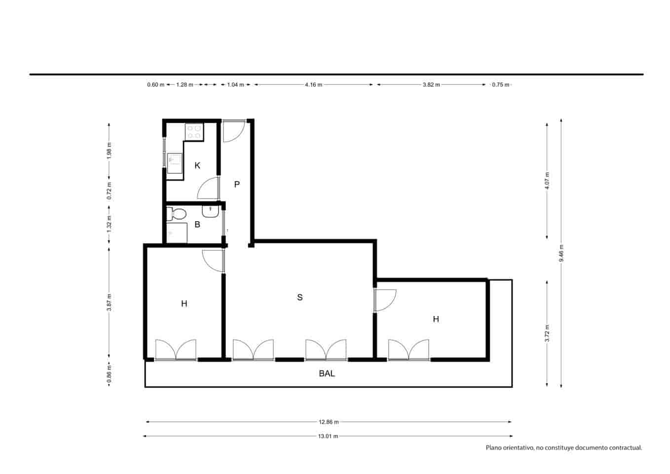 2 sypialnia Mieszkanie na sprzedaż w Miasto Walencja - 149 000 € (Ref: 9532535)
