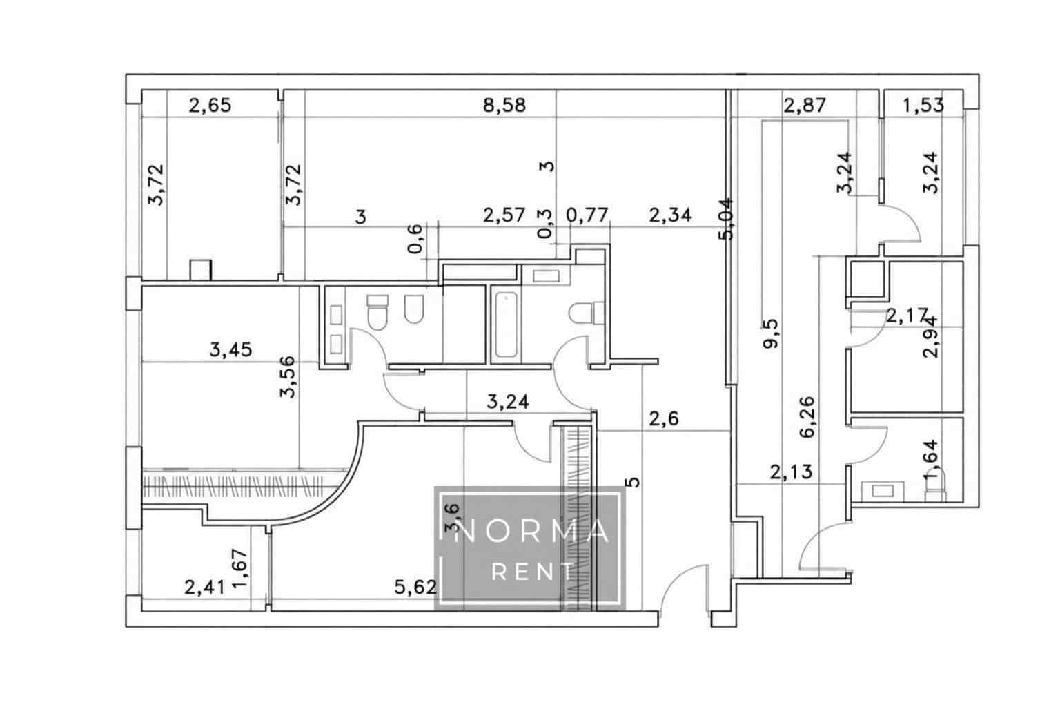 3 slaapkamer Penthouse te huur in Alicante stad - € 1.600 (Ref: 10129659)