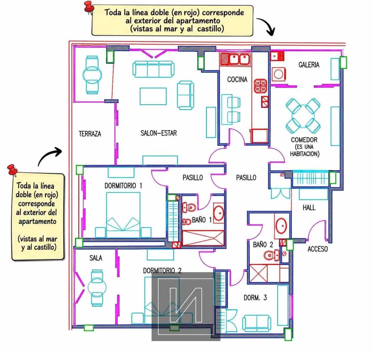 4 camera da letto Appartamento in vendita in Alicante citta - 675.000 € (Rif: 9904027)