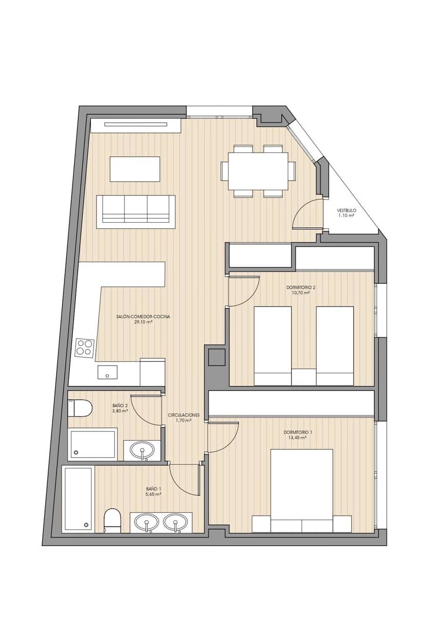 2 bedroom Apartment for sale in Albacete city - € 220,000 (Ref: 9723707)