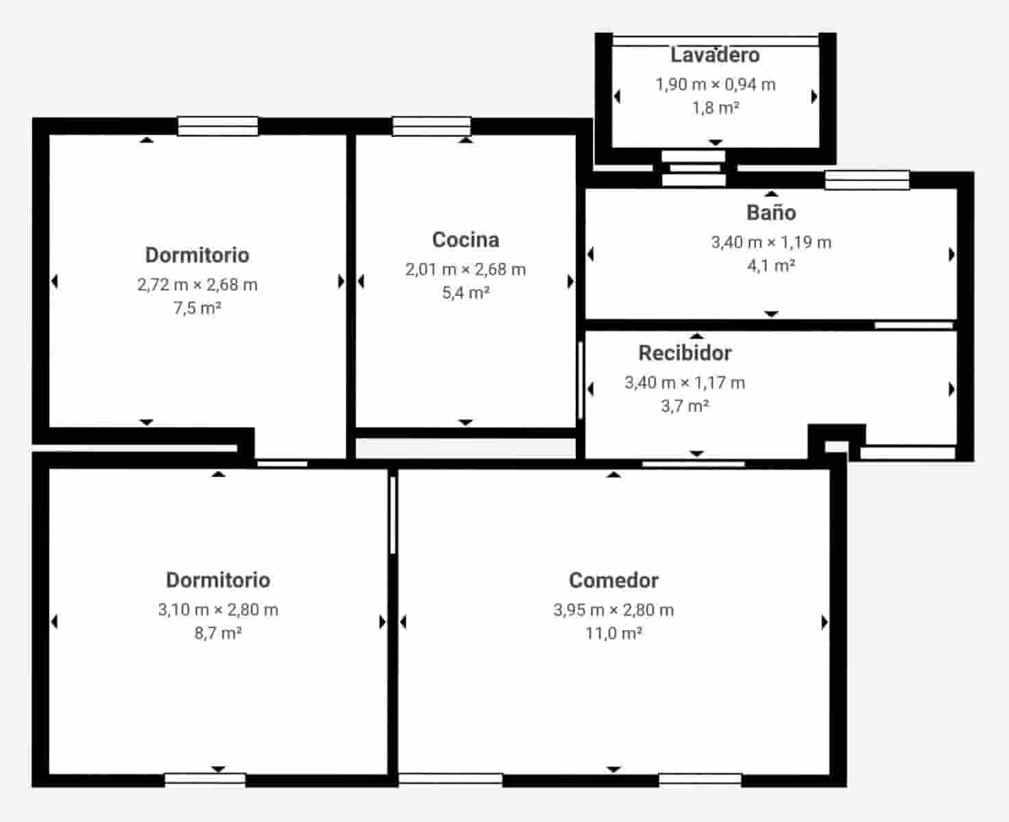 2 quarto Apartamento para venda em Granada cidade - 129 000 € (Ref: 9516078)