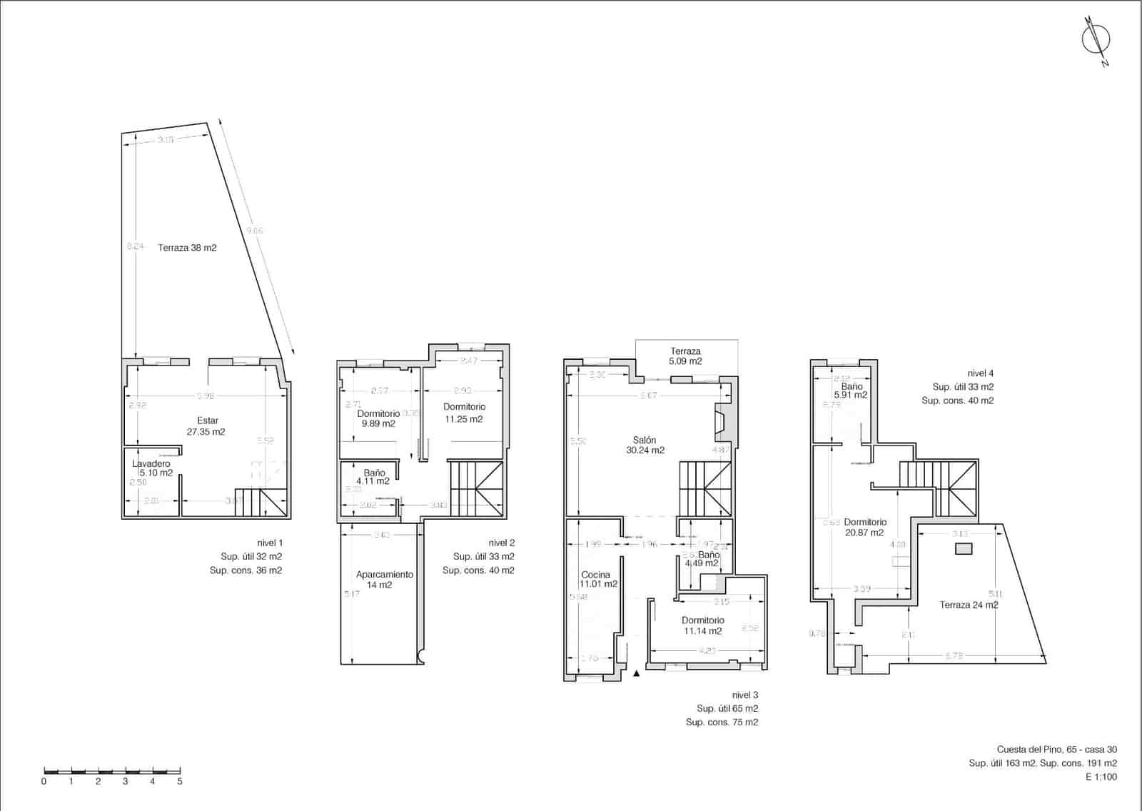 5 bedroom Terraced Villa for sale in Granada city with pool garage - € 540,000 (Ref: 9747874)