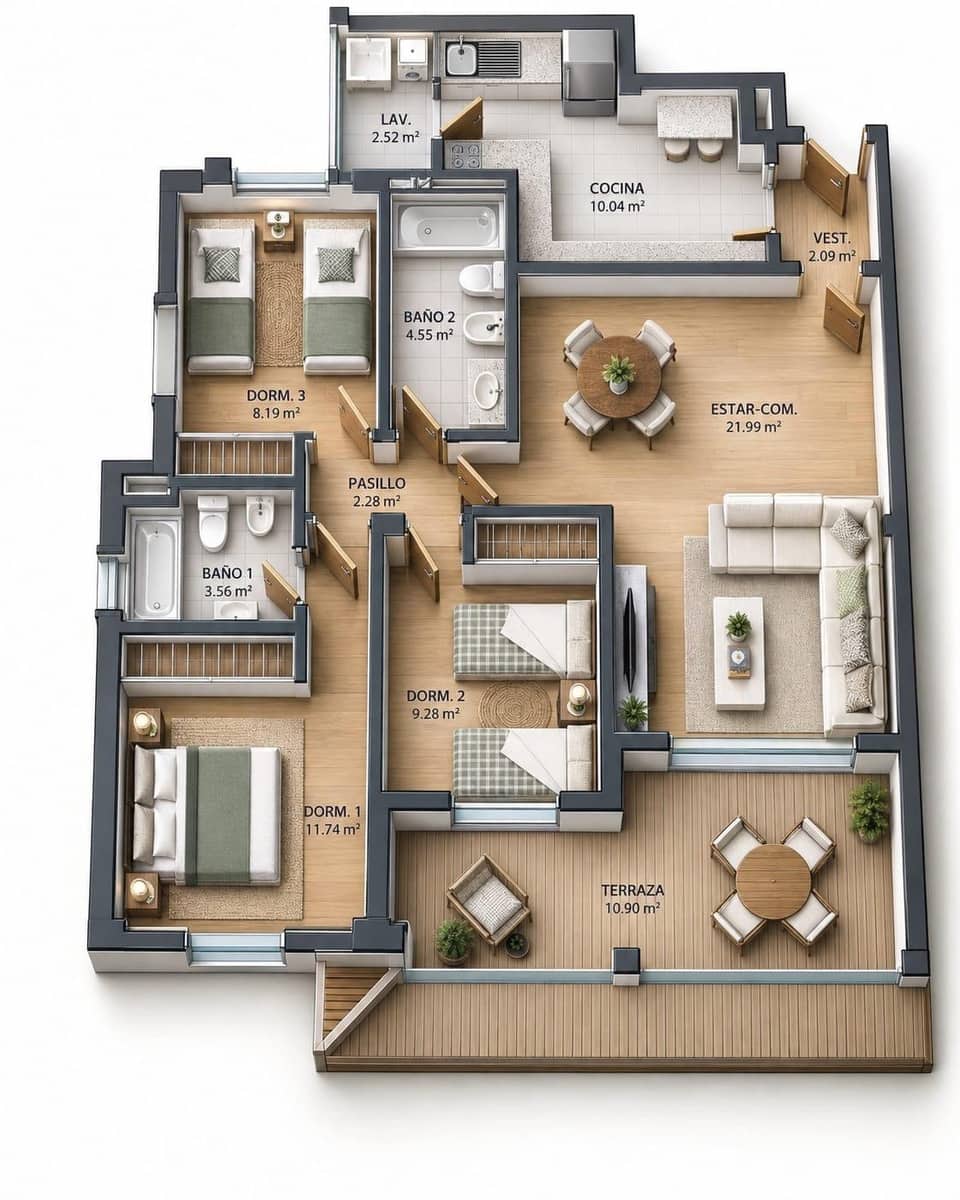 3 slaapkamer Flat te koop in Chipiona met zwembad garage - € 289.900 (Ref: 10100194)