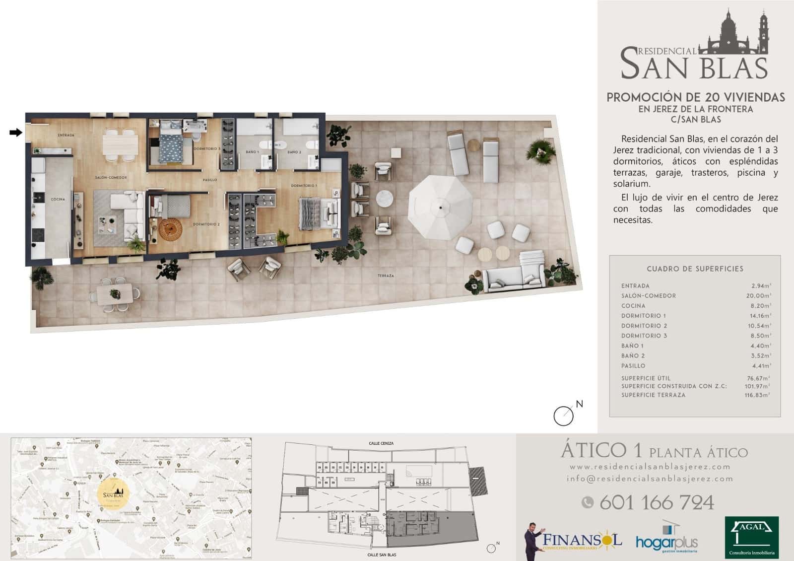 3 soverom Penthouse til salgs i Jerez de la Frontera med svømmebasseng garasje - € 355 000 (Ref: 8985963)