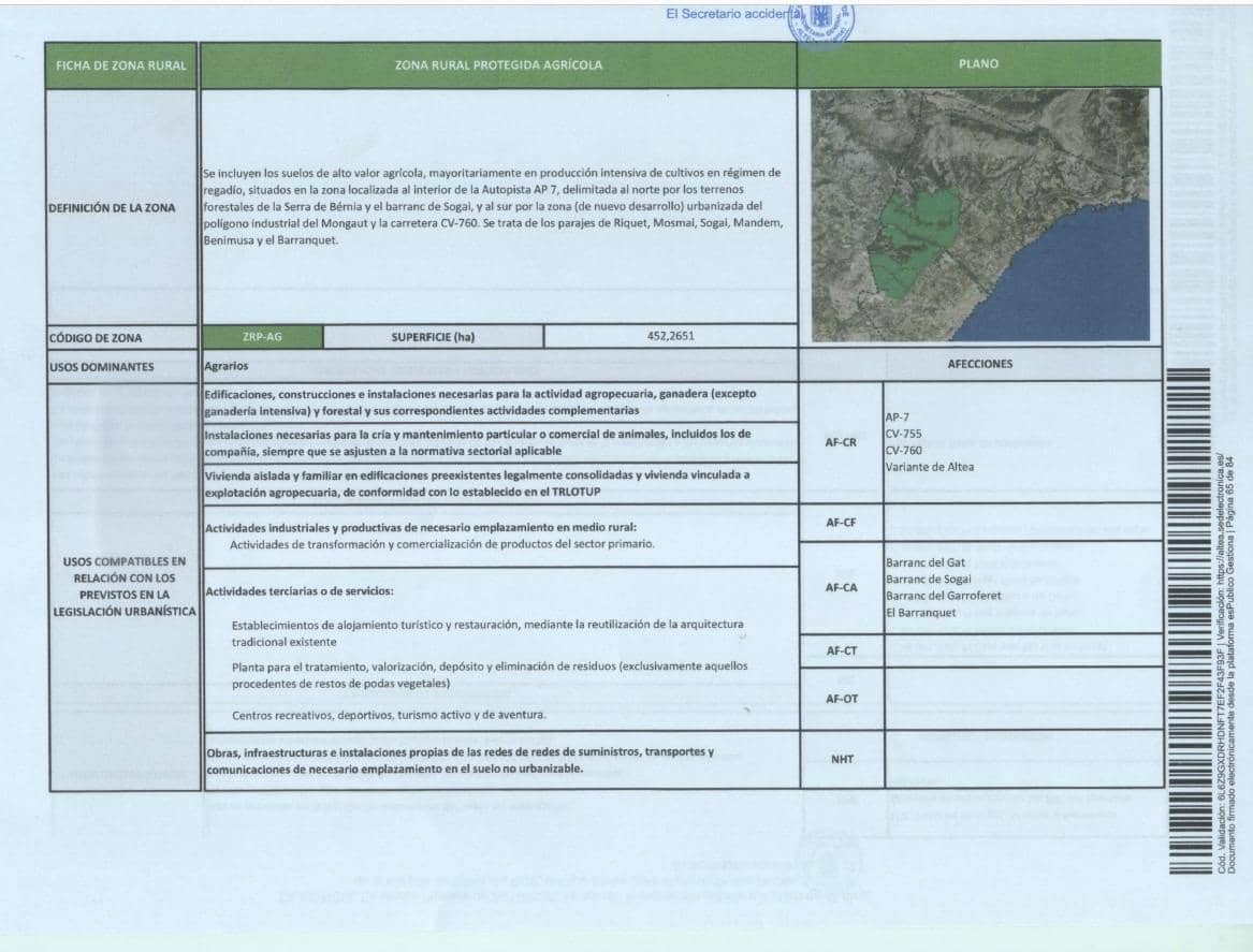 Terreno/Finca Rústica en Altea en venta - 2.350.000 € (Ref: 8488809)