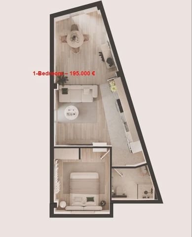 1 camera da letto Monolocale in vendita in Poniente, Benidorm - 195.000 € (Rif: 9818348)
