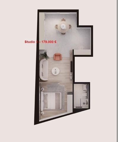 1 camera da letto Monolocale in vendita in Poniente, Benidorm - 179.000 € (Rif: 9818350)