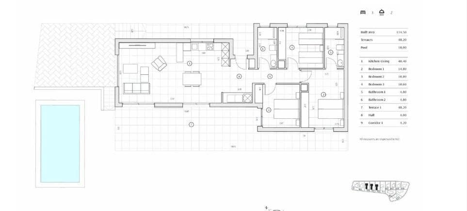 3 Zimmer Villa zu verkaufen in Finestrat mit Pool - 690.950 € (Ref: 9920549)