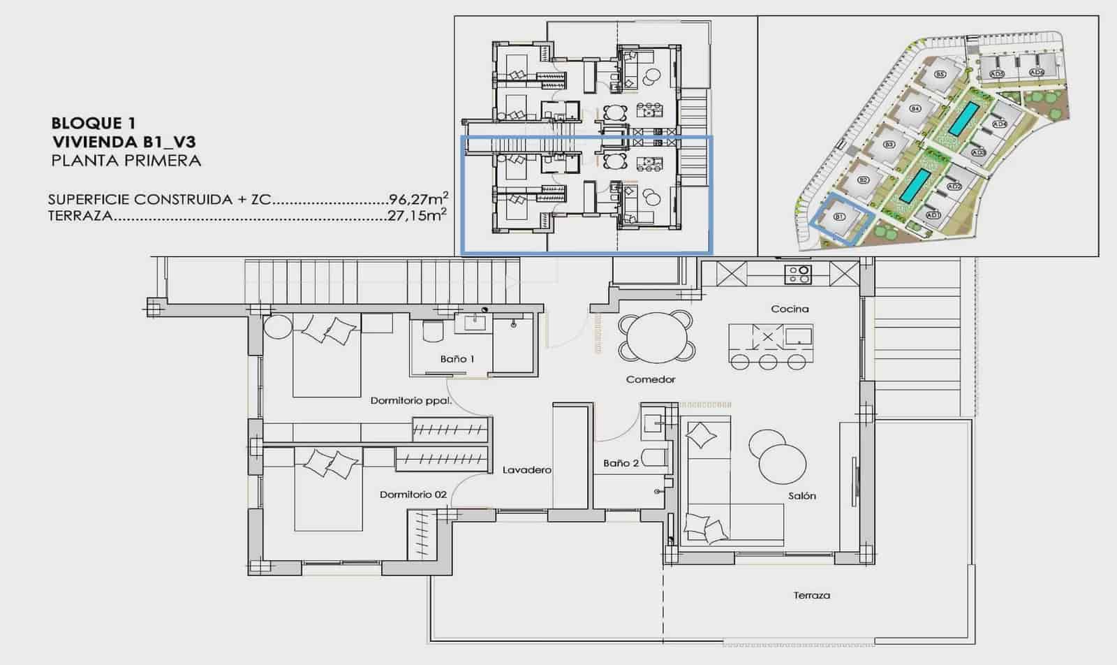 2 sypialnia Apartament na sprzedaż w Torre-Pacheco z basenem garażem - 315 900 € (Ref: 10005186)