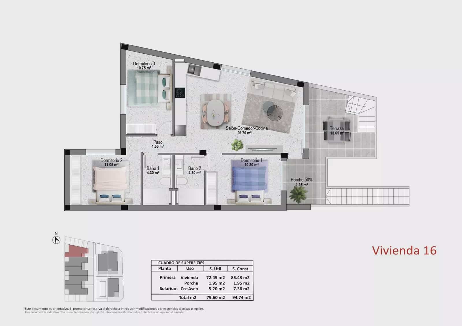 3 slaapkamer Bungalow te koop in Pilar de la Horadada met zwembad garage - € 339.900 (Ref: 10005189)