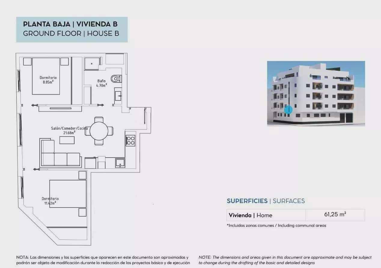 2 soverom Leilighet til salgs i Torrevieja med garasje - € 225 000 (Ref: 10006295)