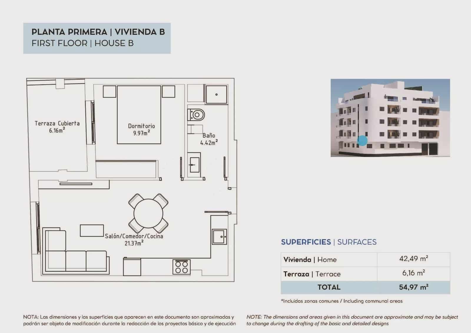 1 soveværelse Lejlighed til salg i Torrevieja med garage - € 179.000 (Ref: 10006300)