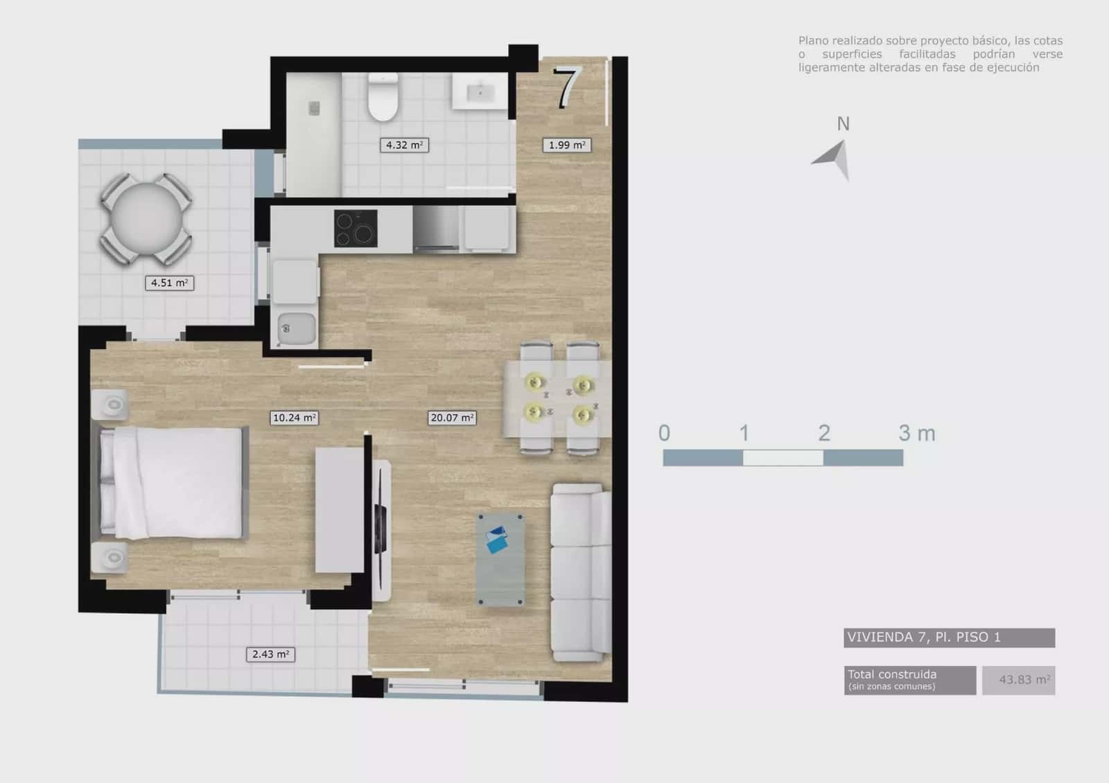1 Zimmer Apartment zu verkaufen in Torrevieja mit Pool Garage - 160.000 € (Ref: 10019526)