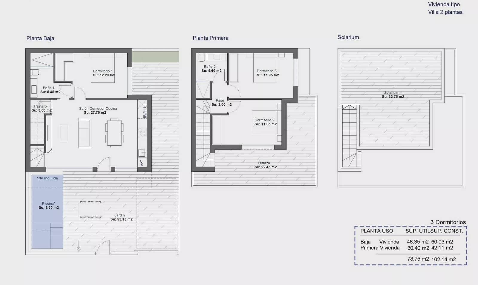 Pareado de 3 habitaciones en Condado de Alhama en venta con piscina garaje - 375.000 € (Ref: 10021514)