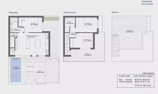3 bedroom Semi-detached Villa for sale in Condado de Alhama, Alhama de Murcia with pool garage - € 375,000 (Ref: 10021514)