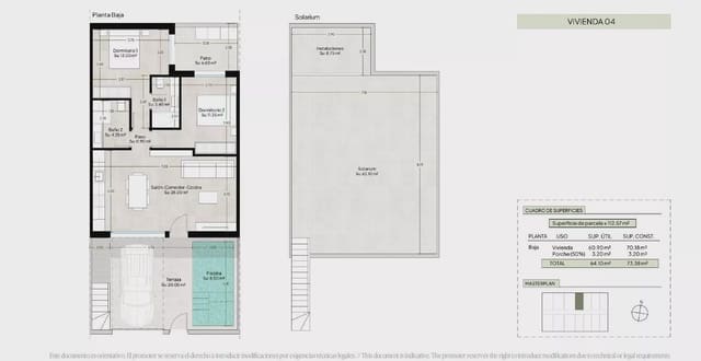 2 quarto Moradia Geminada para venda em Condado de Alhama, Alhama de Murcia com piscina garagem - 287 000 € (Ref: 10070286)