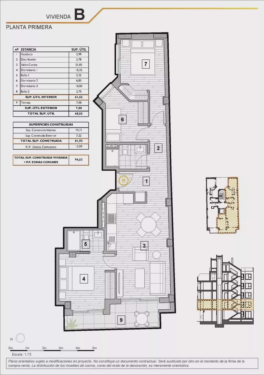 3 soveværelse Strandlejlighed til salg i Guardamar del Segura med swimmingpool - € 275.000 (Ref: 10102481)