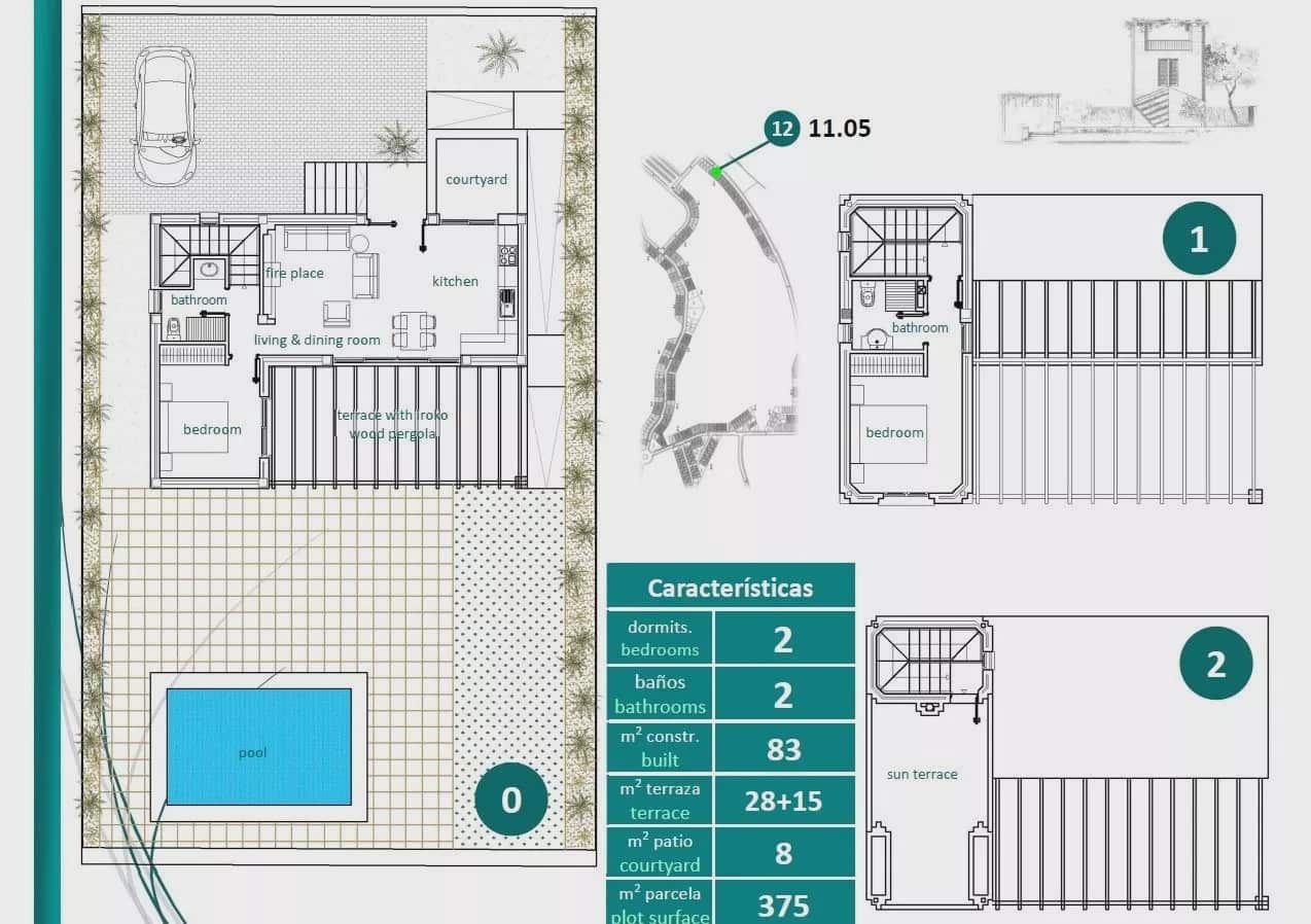 2 soverom Villa til salgs i La Peraleja Golf Resort med svømmebasseng garasje - € 320 000 (Ref: 10145184)