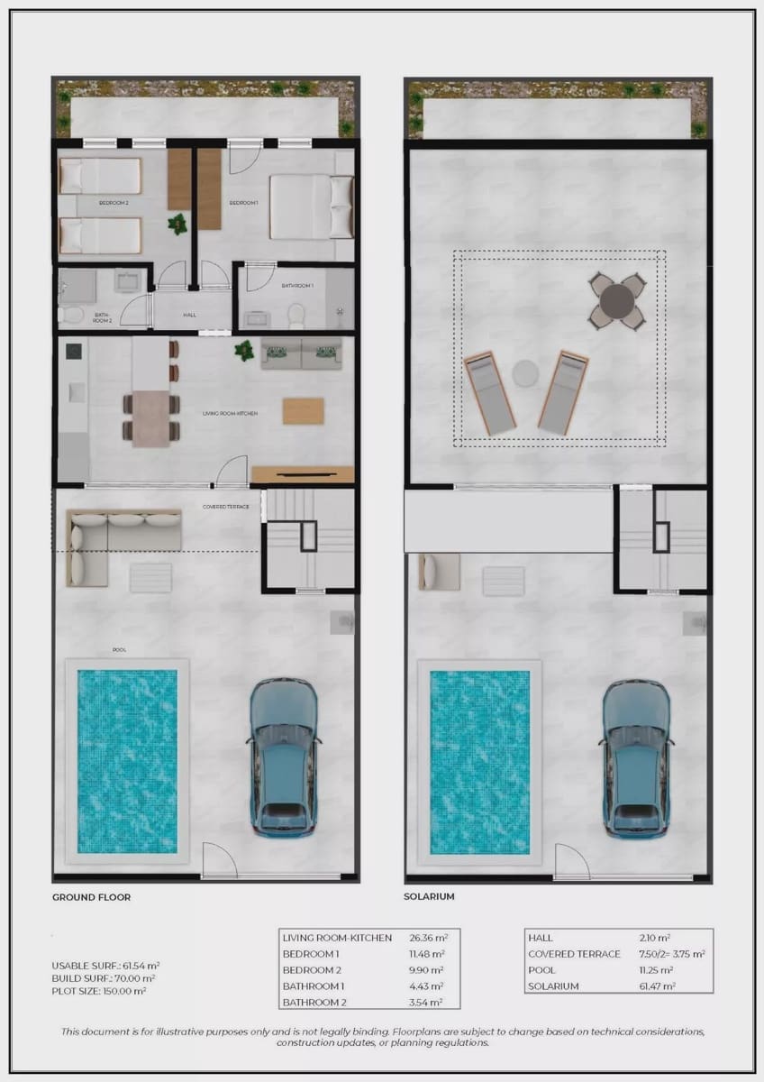2 quarto Moradia em Banda para venda em La Pinilla com piscina garagem - 212 750 € (Ref: 10168469)