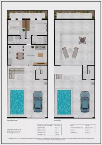 2 quarto Moradia em Banda para venda em La Pinilla, Fuente Alamo de Murcia com piscina garagem - 212 750 € (Ref: 10168469)