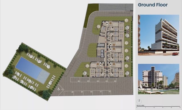 2 makuuhuone Huoneisto myytävänä paikassa Puerto Deportivo, Guardamar del Segura mukana uima-altaan 
autotalli - 275 000 € (Ref: 10171722)