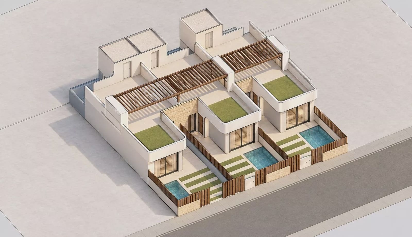 3 slaapkamer Rijtjeshuis te koop in San Pedro del Pinatar met zwembad garage - € 369.900 (Ref: 10171725)