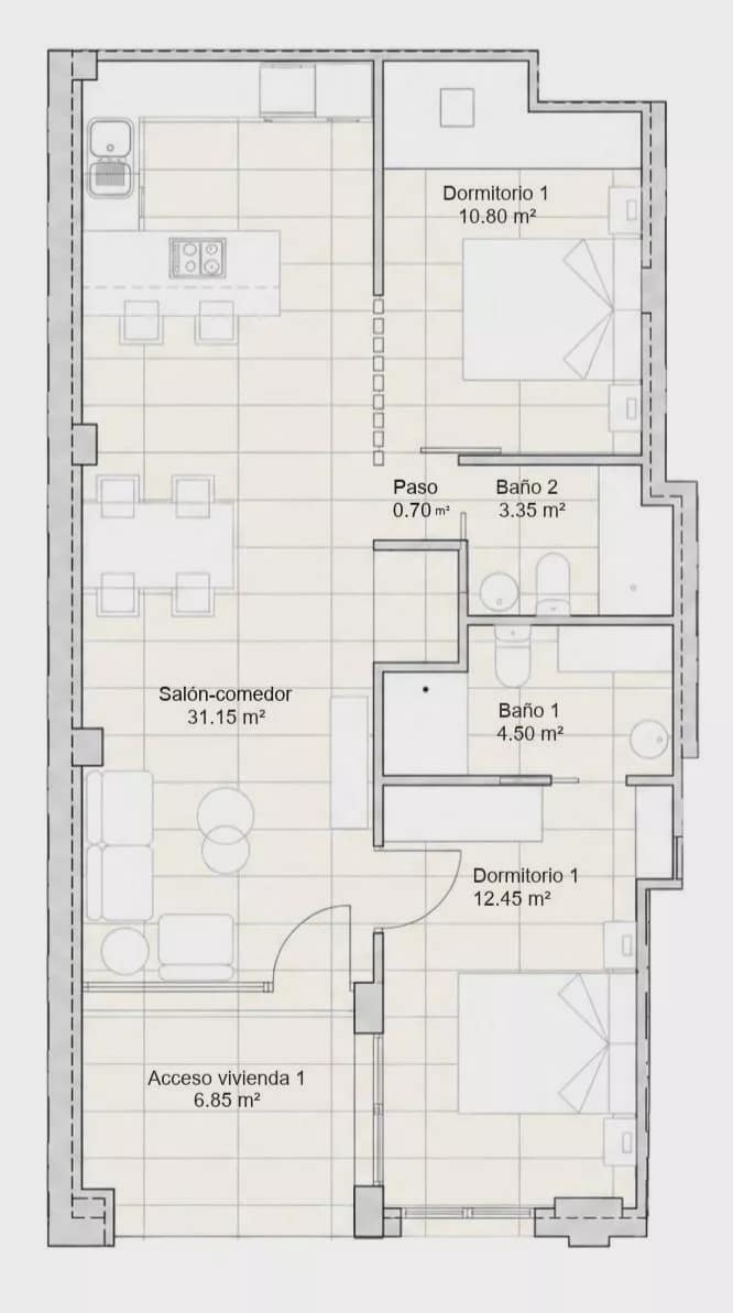 2 soveværelse Strandlejlighed til salg i Santiago de la Ribera - € 239.000 (Ref: 10175471)