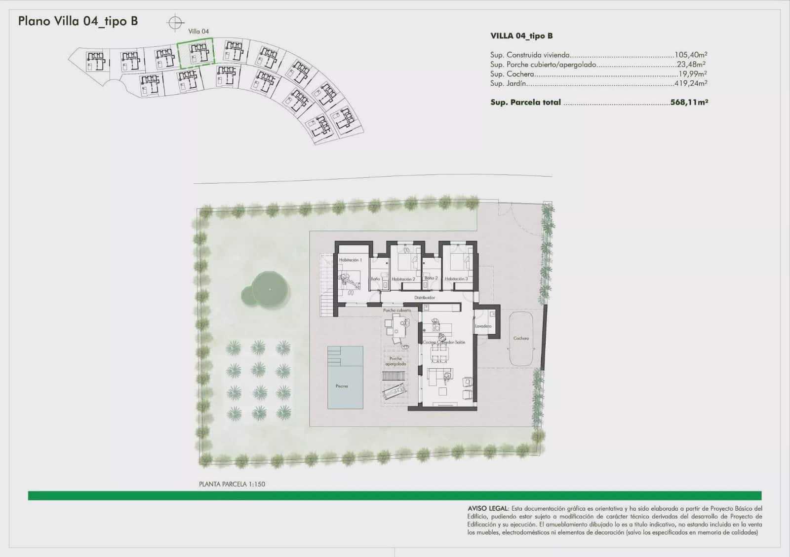 Chalet de 3 habitaciones en Hacienda del Alamo en venta con piscina garaje - 375.900 € (Ref: 10183659)