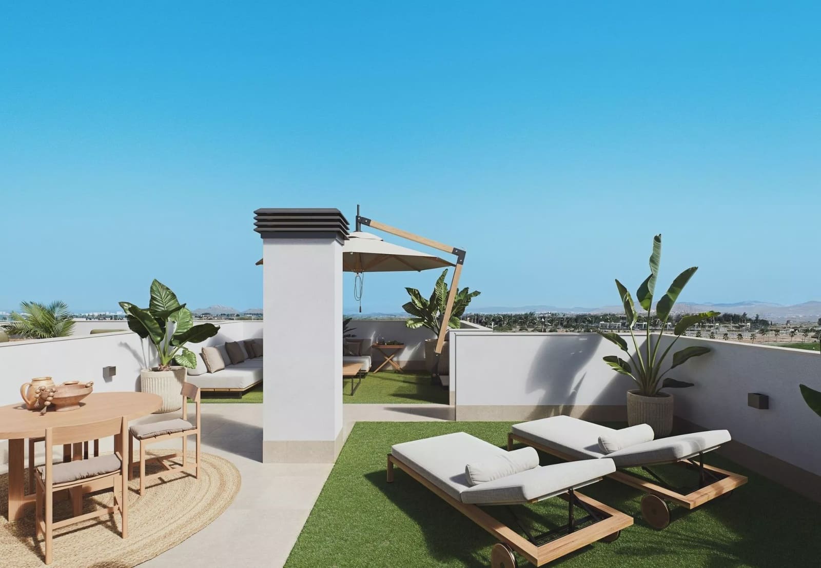Pareado de 3 habitaciones en Los Alcázares en venta con piscina garaje - 428.000 € (Ref: 10183660)