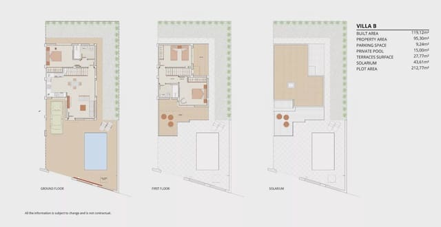 Pareado de 3 habitaciones en Centro, Los Alcázares en venta con piscina garaje - 428.000 € (Ref: 10183660)