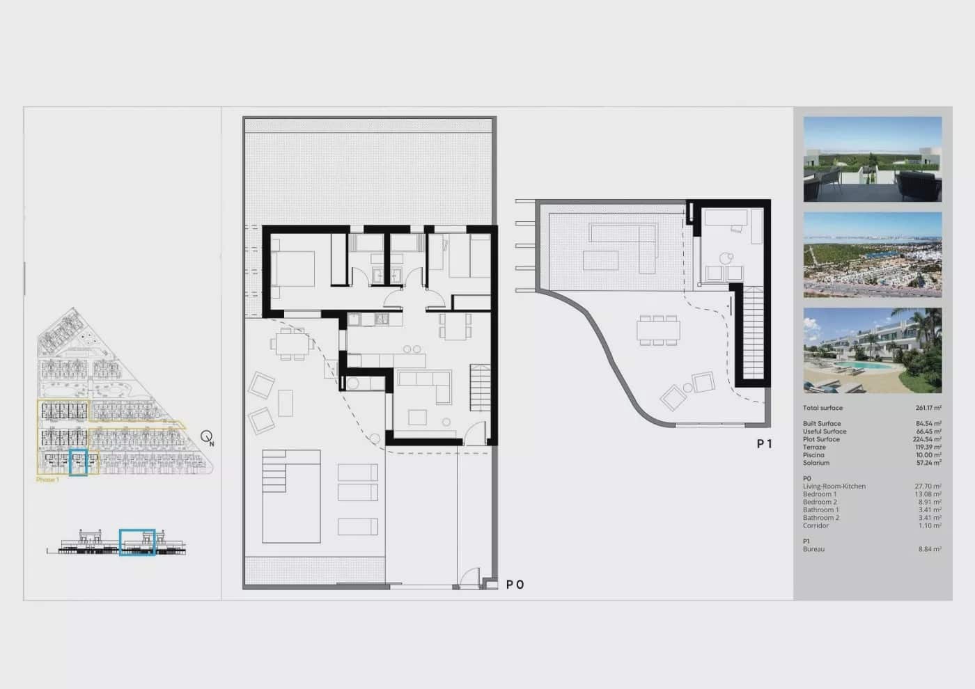 3 soverom Kjedet enebolig til salgs i Torrevieja med svømmebasseng garasje - € 539 000 (Ref: 7915551)