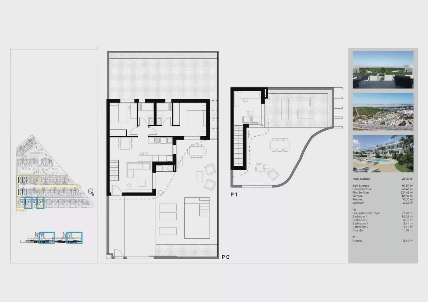 3 soverom Kjedet enebolig til salgs i Torrevieja med svømmebasseng garasje - € 539 000 (Ref: 7915551)