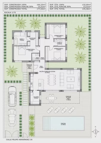 3 soveværelse Villa til salg i Benijófar med swimmingpool - € 708.000 (Ref: 7915698)
