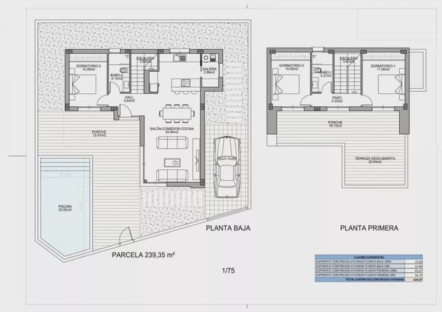 3 sypialnia Willa na sprzedaż w Benijófar z basenem garażem - 586 000 € (Ref: 7915699)
