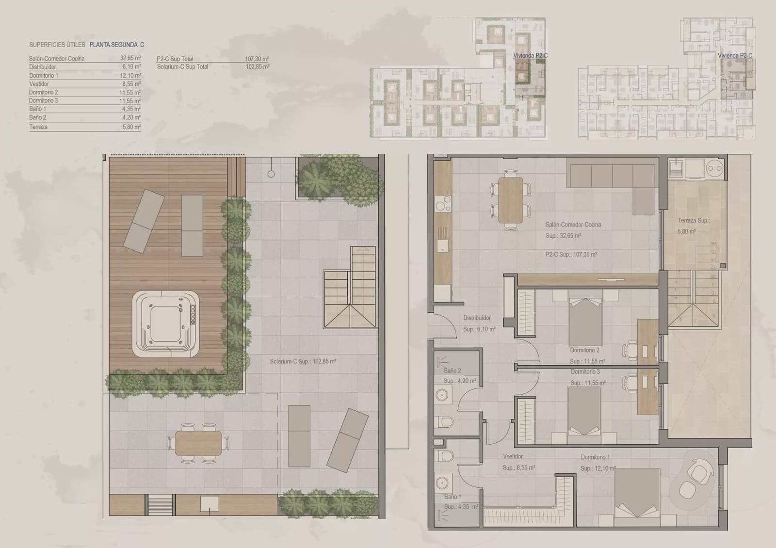3 slaapkamer Penthouse te koop in Torre-Pacheco met zwembad - € 233.000 (Ref: 7915739)