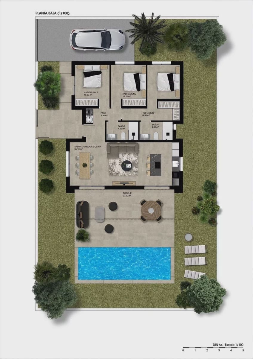 3 bedroom Villa for sale in Hondon de las Nieves with pool garage - € 436,900 (Ref: 7915949)