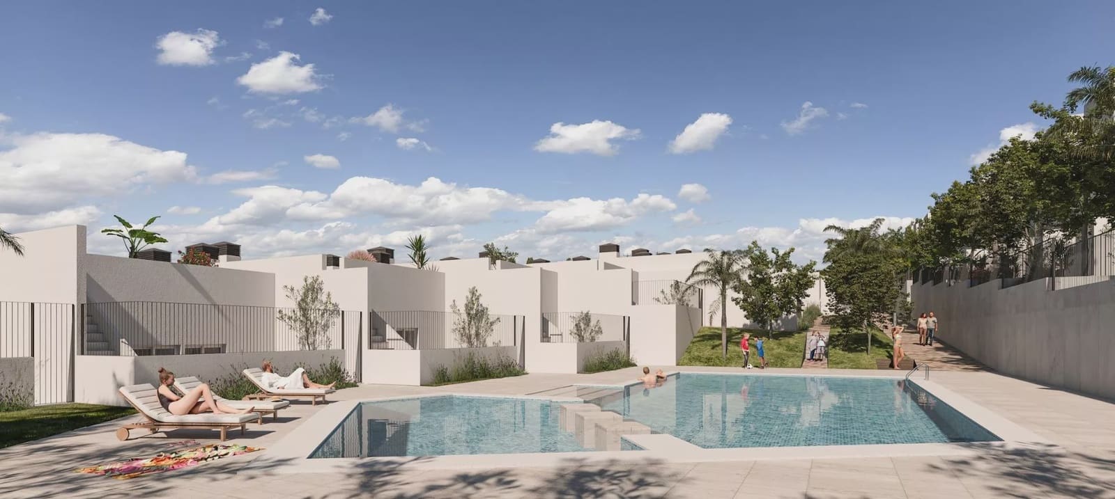 3 soverom Kjedet enebolig til salgs i Monforte del Cid med svømmebasseng garasje - € 365 000 (Ref: 7916047)