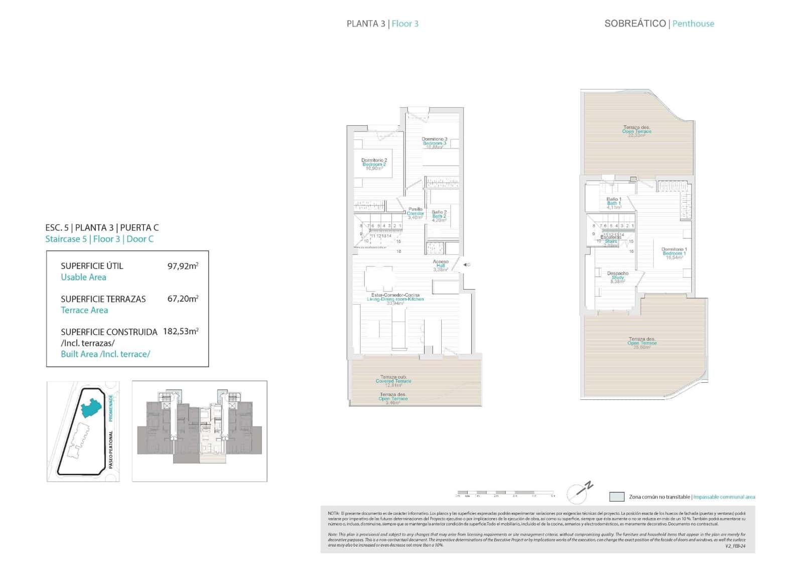 3 sypialnia Penthouse na sprzedaż w La Villajoyosa / Vila Joiosa z basenem garażem - 730 000 € (Ref: 7916062)